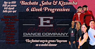 BACHATA SALSA & KIZOMBA 6 WEEK COURSES primary image