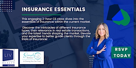 Insurance Essentials (2 real estate CE credits)