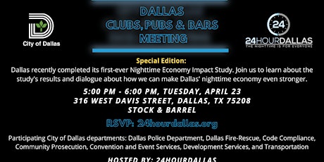 24HourDallas Quarterly Clubs, Pubs, and Bars Meeting