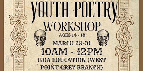 Youth Poetry Workshop, Continuous Event POSTPONED‼️ STAY TUNED!