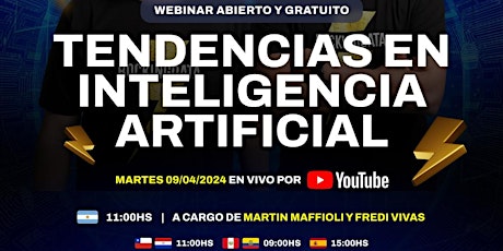 WEBINAR ABIERTO TENDENCIAS EN INTELIGENCIA ARTIFICIAL