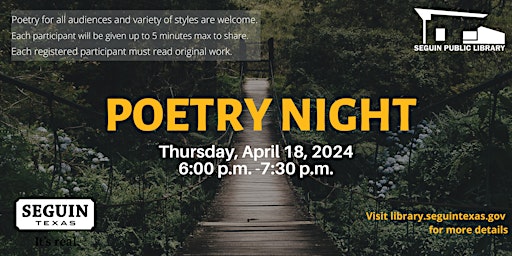 Image principale de Poetry Night