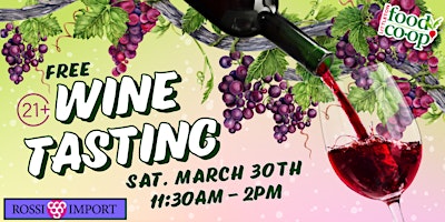 Free 21+ Wine Tasting