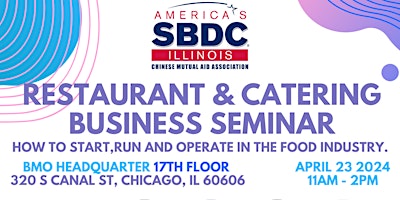 Primaire afbeelding van SBDC Restaurants Business Seminar, Unlock the Secrets to Restaurant Success