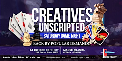 Creatives Unscripted: Saturday Game Night primary image