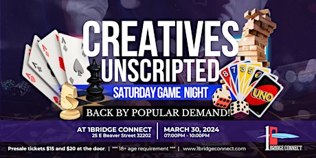 Creatives Unscripted: Saturday Game Night