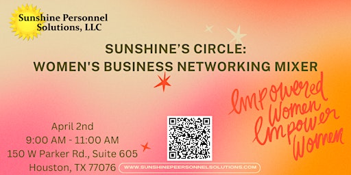 Hauptbild für Sunshine’s Circle: Women's Business Networking Mixer