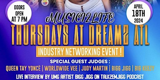 Image principale de Musicizlife Thursdays At Dreamz ATL