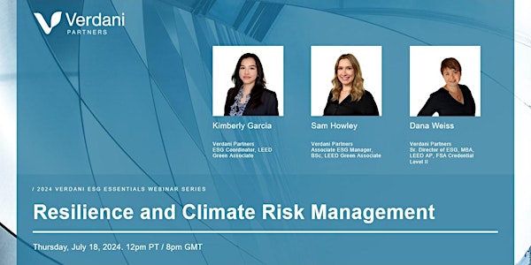 Resilience and Climate Risk Management