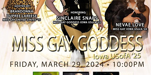 Primaire afbeelding van Miss Gay Goddess Iowa USofA 2025 - Table Reservation