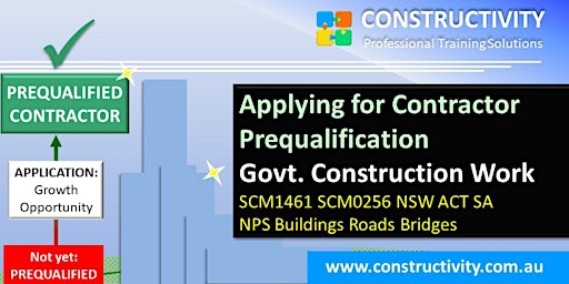 Hauptbild für Apply for Contractor Prequalification Govt SCM1461 SCM0256 NPS 22 Nov 2024