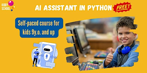 Imagen principal de AI Assistant in Python -  coding course for kids 10+