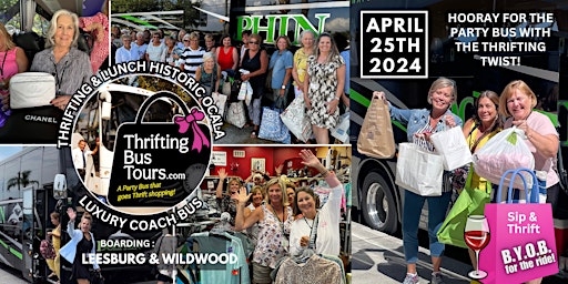 Imagem principal do evento 4/25 Thrifting Bus Leesburg & Wildwood Thrifts Ocala/Lunch Downtown Sq.