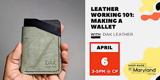 Imagem principal do evento Leatherworking 101: Making a wallet w/DAK Leather