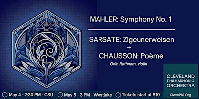 Imagen principal de Mahler Symphony 1 + Odin Rathnam  - Cleveland Philharmonic Orchestra