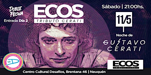 Imagem principal do evento ECOS - Homenaje a Gustavo Cerati (Solista)