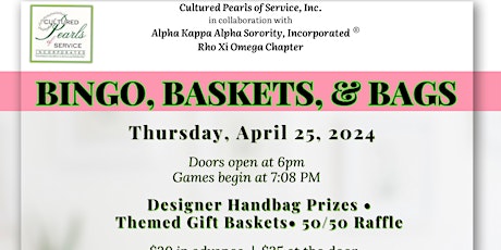 Bingo Baskets and Bags… A night of fun and surprises!