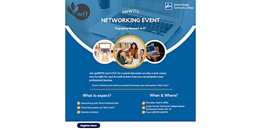 Primaire afbeelding van Networking Event | Engaging Women in IT at Lorain County Community College