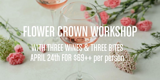 Imagen principal de Flower Crown Workshop with Wine