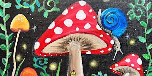 Imagen principal de Happy Painting *Paint to Donate* - Mushrooms