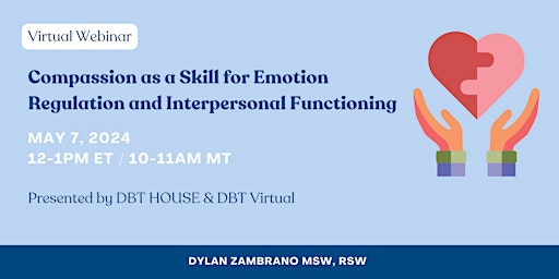 Hauptbild für Compassion as a Skill for Emotion Regulation & Interpersonal Functioning