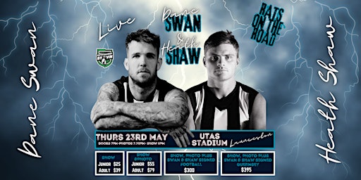 Dane Swan & Heath Shaw LIVE at UTAS Stadium, Launceston!  primärbild