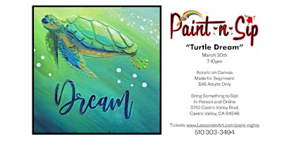 Paint N Sip: "Turtle Dream" primary image