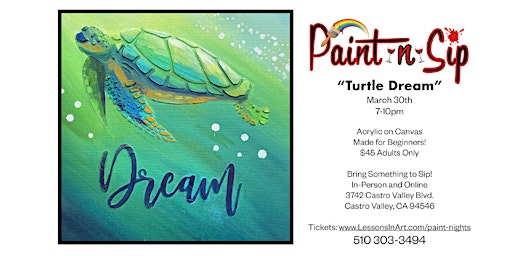 Primaire afbeelding van Paint N Sip: "Turtle Dream"