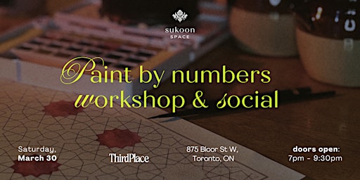 Imagem principal do evento Sukoon Space presents: Paint-by-Numbers Workshop and Social