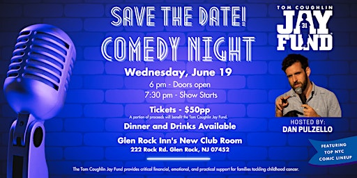 Primaire afbeelding van Comedy Night For The Tom Coughlin Jay Fund