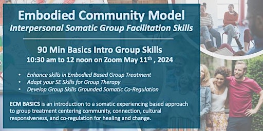 Imagem principal do evento Basics:  Embodied Community Model an Somatics Based Group Therapy Model