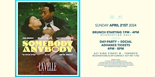 Imagem principal de Somebody Anybody - Rnb Brunch & Social @ Lavelle (APRIL EDITION)