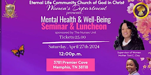 Primaire afbeelding van Mental Health & Wellbeing Seminar/Luncheon