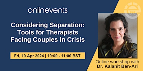 Considering Separation: Tools for Therapists Facing Couples in Crisis primary image