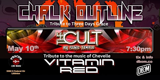 Imagem principal do evento Three Days Grace, The Cult, Chevelle Tribute Night!