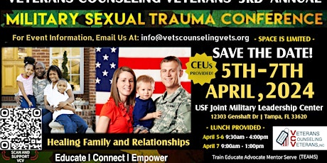 Imagen principal de ONLINE - DAY 1 Veterans Counseling Veterans 3rd Annual MST Conference