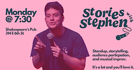 Immagine principale di Stories w/ Stephen - Storytelling and Standup Comedy  at Shakespeare's 