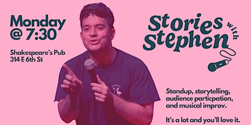 Primaire afbeelding van Stories w/ Stephen - Storytelling and Standup Comedy  at Shakespeare's