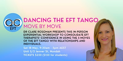 Hauptbild für Dancing the EFT Tango, Move by Move in EFT for couples/relationships and individuals