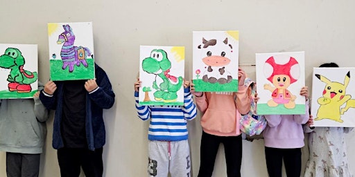 Primaire afbeelding van FREE Kids Canvas Paint Class @ Guildford Community Centre for ages 6-13y