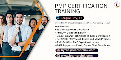 PMP Exam Certification Classroom Training Course in League City, TX primary image