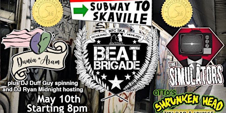 Beat Brigade, Dunia & Aram, The Simulators, DJ Duff Guy & Ryan Midnight