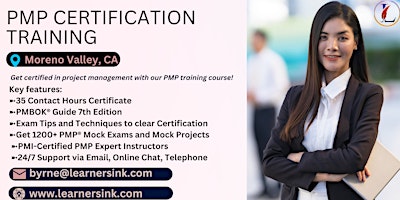 Primaire afbeelding van PMP Exam Certification Classroom Training Course in Moreno Valley, CA