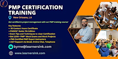 Primaire afbeelding van PMP Exam Certification Classroom Training Course in New Orleans, LA