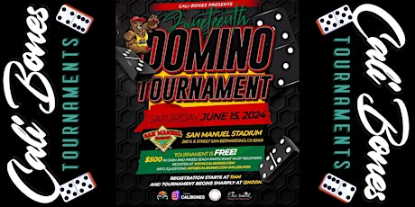 FREE JUNETEENTH DOMINO TOURNAMENT JUNE 15, 2024 @ 11AM