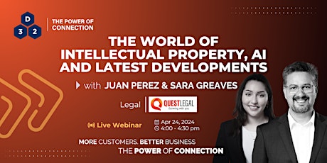 Webinar: The World of Intellectual Property, AI and Latest Developments