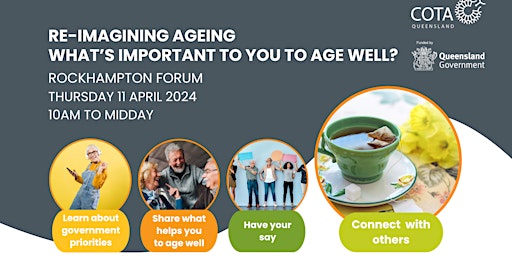 Imagem principal do evento Re-Imagining Ageing - Rockhampton Forum