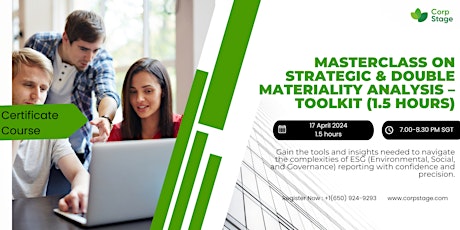 Masterclass on Strategic & Double Materiality Analysis Toolkit (1.5 hours) primary image