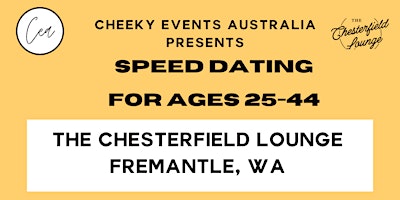 Perth (Fremantle) speed dating for ages 25-44 by Cheeky Events Australia. primary image