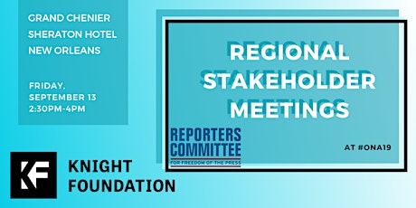 Reporters Committee Local Legal Initiative: Regional Stakeholder Meetings primary image